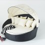 Royale Riche VIP Luxury Rattan Daybed - Black and Ivory-2