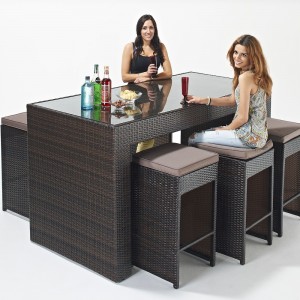 Elegant Sophia Rattan Bar