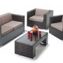 Scarlett Elegant Rattan Sofa Set Brown